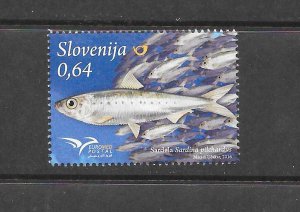 FISH - SLOVENIA  2016  (1)  MNH