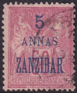 French Offices Zanzibar 1896 Sc 25 used