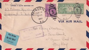 19 Feb, 1941, Princeton, NJ to Hong Kong, See Remark (C4424)