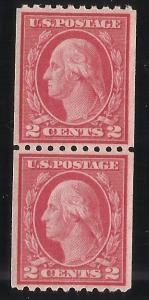 488 2c Coil Pair MNH VF Centering