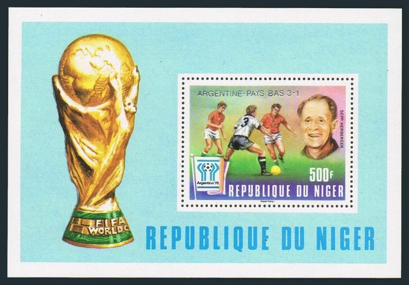 Niger 453-457,458,MNH.Michel 639-643,Bl.21.World Soccer Cup Argentina-78.Winners