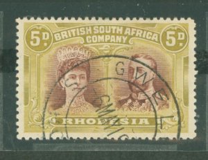 Rhodesia (1890-1923) #107v Used Single