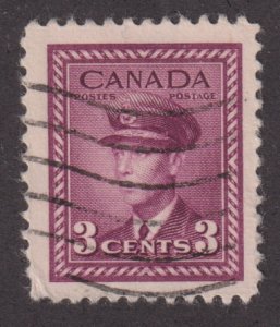 Canada 252 King George VI WWII War 3¢ 1943