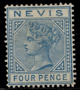 ST KITTS-NEVIS - NEVIS QV SG30, 4d blue, UNUSED. Cat £350.