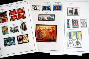 COLOR PRINTED UKRAINE 1992-2010 STAMP ALBUM PAGES (143 illustrated pages)