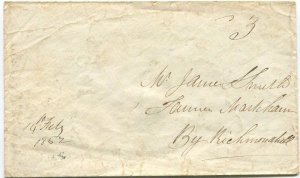 1862 (14 Feb) RICHMOND HILL C.W. and HAMILTON O.W. double arc cds's