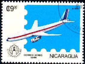 Airplane, A-300, Nicaragua SC#1557 used