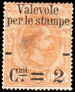 Italy Scott 62 Used with thin.