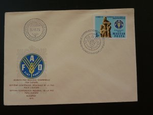 food against hunger FAO imperf stamp FDC 1970 Hungary (ref D20)