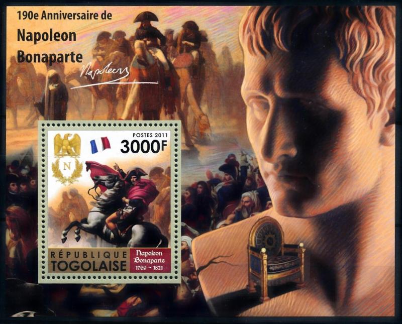 [78964] Togo 2011 Napoleon Bonaparte Horse Souvenir Sheet MNH