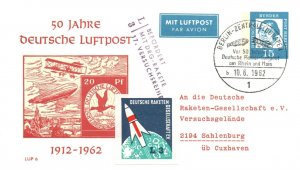 Jun 10 1962 - 50 Years of German Airmail - Berlin - F27733
