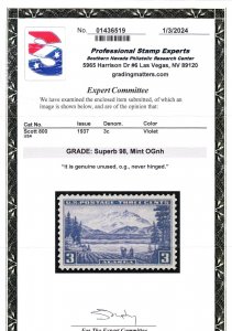 MOstamps - US #800 Mint OG NH Grade 98 with PSE Cert - Lot # MO-4782 SMQ $95