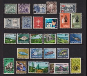 Norfolk Island - 14 mint sets, cat. $ 29.70