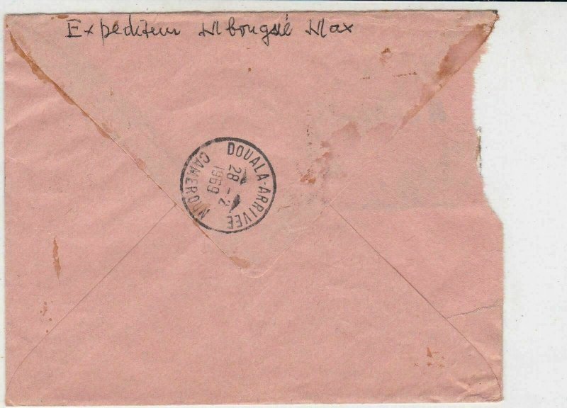 Rep Du Cameroun 1969 Regd Airmail Nkonosamba Cancels Flowers Stamps Cover R32539 