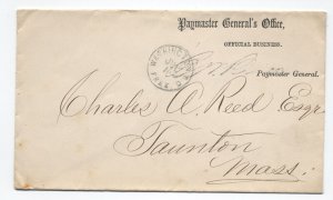 1860s B.W. Brice Washington DC free frank cover paymaster general [6635]