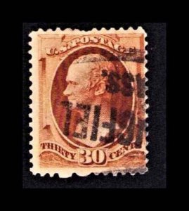 US Scott #217 30¢ 1888 Orange Brown Hamilton