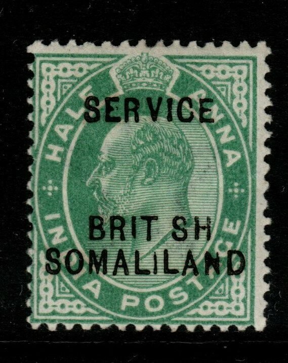 SOMALILAND SGO6a 1903 ½a GREN BRIT SH VARIETY MTD MINT