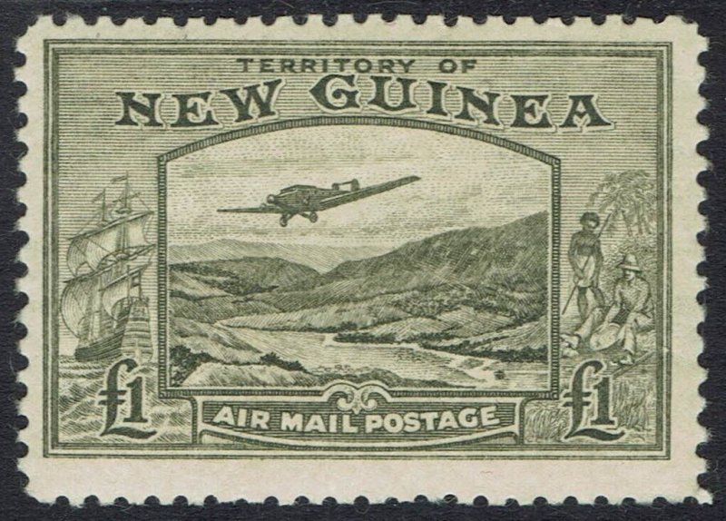 NEW GUINEA 1939 BULOLO AIRMAIL £1