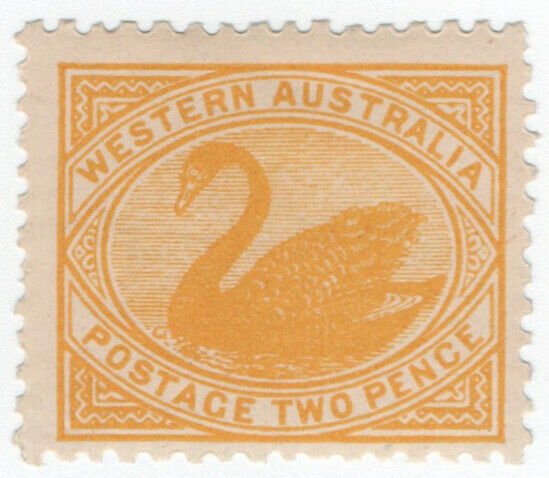 (I.B) Australia Postal : Western Australia 2d Yellow (SG 118)