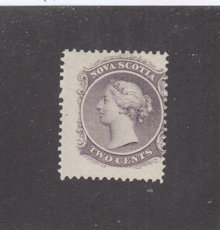 NOVA SCOTIA  # 9  FVF-MH 2cts 1860-63 QUEEN VICTORIA /VIOLET CAT VALUE $15