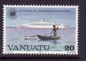 Vanuatu-Sc#350-unused NH 20v Fisherman-Inverted watermark-1983-