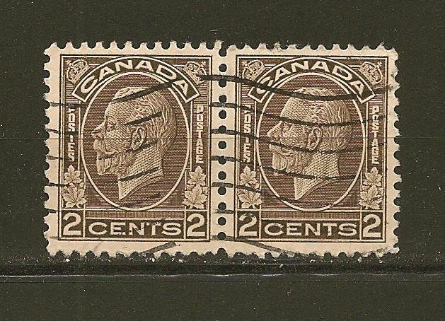 Canada 196 King George V Pair Used