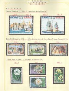 Montserrat #355-369a Mint (NH) Single (Complete Set) (Flora) (Flowers) (Queen)
