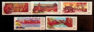 ARGENTINA Sc 1742-46 NH ISSUE OF 1992 - PARKS - ANIMALS - BIRDS