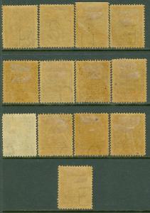 MEXICO : 1895. Scott #242-56 Complete set in Black. A Choice & Scarce set.