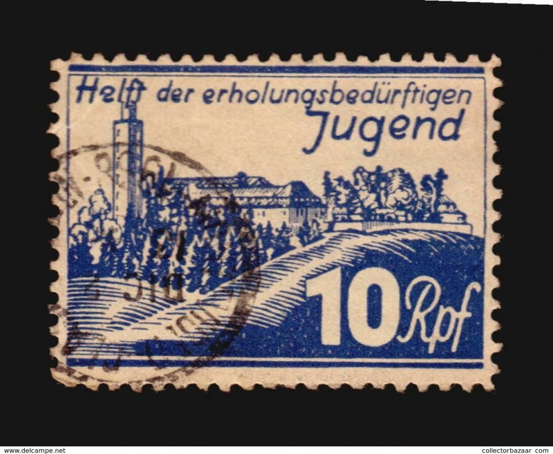 Helft erholungsbedürftigen Jugend Austria Germany war poster stamp cinderell...