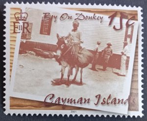 2001 Cayman Islands 828 15C Boy on Donkey Transportation Series Unused