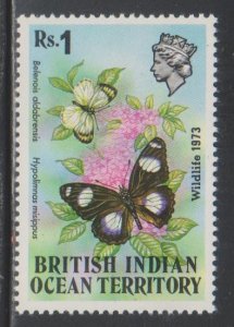 British Indian Ocean Territory,  1r Butterflies (SC# 55) MNH