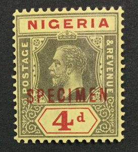 MOMEN: NIGERIA SG #6bs SPECIMEN MINT OG H LOT #191692-541