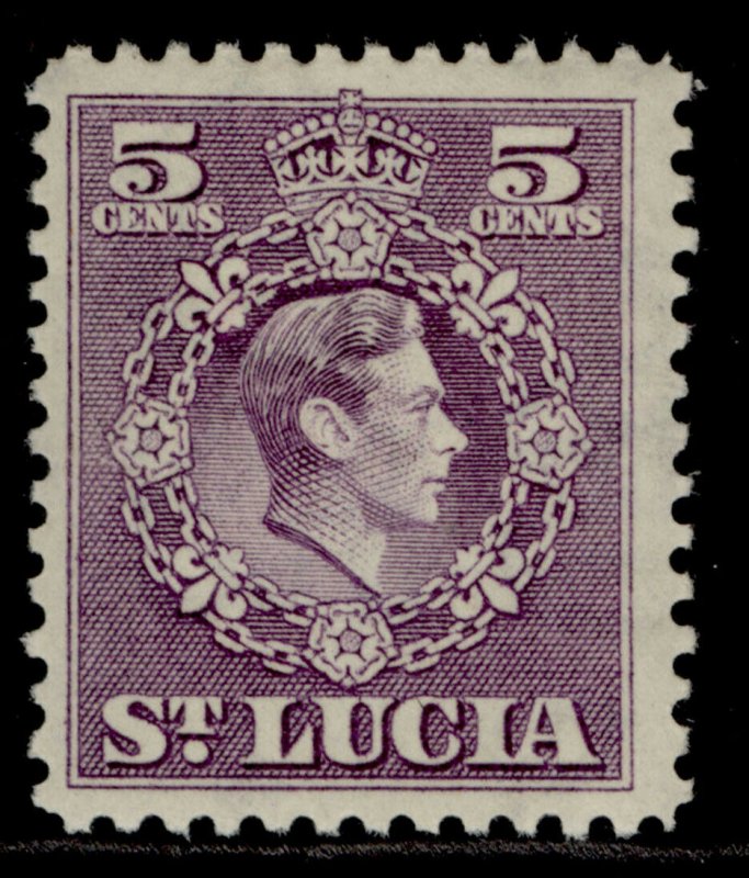 ST. LUCIA GVI SG150, 5c violet, M MINT. 