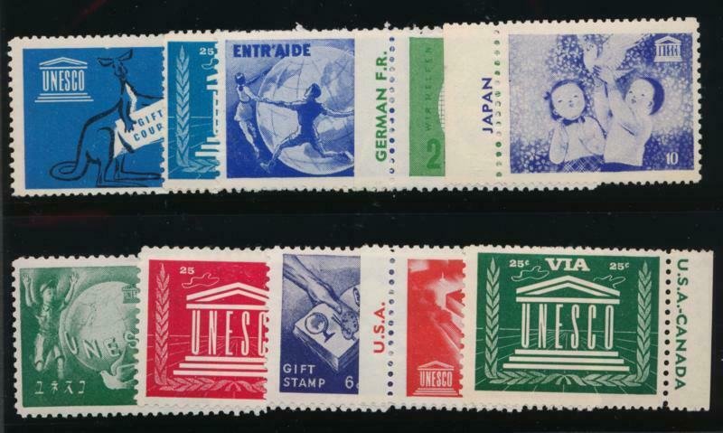 UNITED NATIONS UN GIFT STAMP SET #2 MNH. CINDERELLA