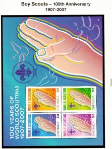 Grenada Sc 3632-3 MNH 2 S/S of 2007 - Boy Scouts -100th Anniversary