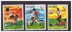 PARAGUAY 1984 Soccer 3 values set CTO