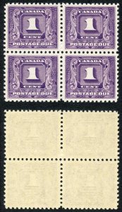 Canada SGD9 1c Block of Four Superb U/M (MNH) Unitrade Cat 160++