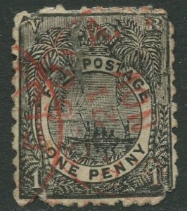 STAMP STATION PERTH Fiji #54 Fijian Canoe Issue 1893 - Used CV$7.50