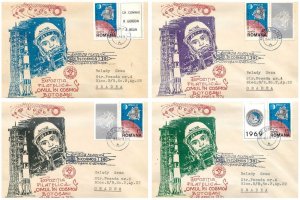 BB001 Romania 1970 Philatelic Exhibition Botosani Apollo XII Moon Landing