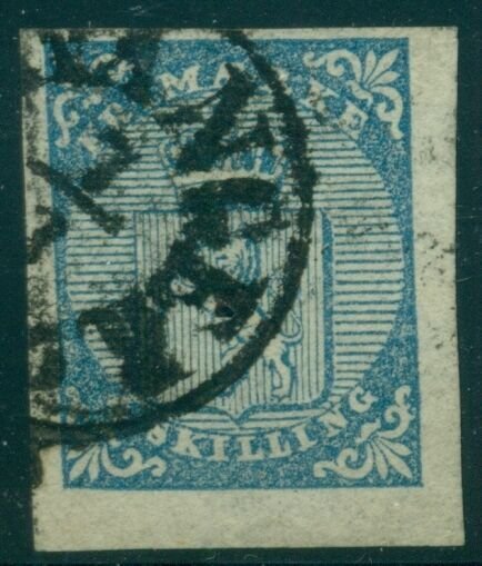 NORWAY #1 (1) 4sk Lion, used w/Stavanger cancel, VF, 4 margin stamp