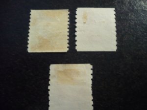 Stamps - Canada - Scott# 263,266-267 - Used Part Set of 3 Coil Stamps