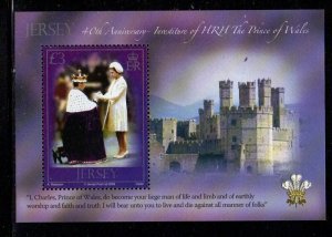 Jersey Sc 1382 2009 £3 Investiture Prince of Wales stamp sheet mint NH