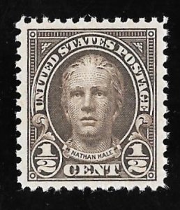 653 1/2 cent Hale Stamp mint OG NH EGRADED SUPERB 100  XXF