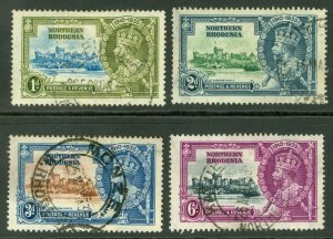 SG 18-21 Northern Rhodesia 1935 Silver Jubilee set of 4. Very fine used CAT £18