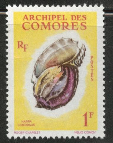 Comoro Islands Scott 49  MH* shell stamp