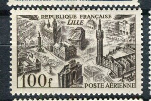 FRANCE; 1949 early Airmail issue Mint hinged 100Fr. value