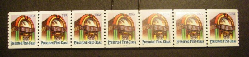 Scott 2911, 25 cent Juke Box, PNC7 #332222, MNH Presorted First Class Coil