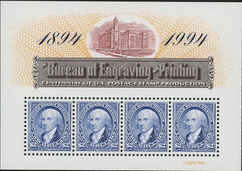 USA Stamp The Bureau of Engraving and Printing Postage Stamp Production Souvenir 