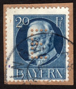 1914, Germany Bavaria 20pfg, Used, Mi D15